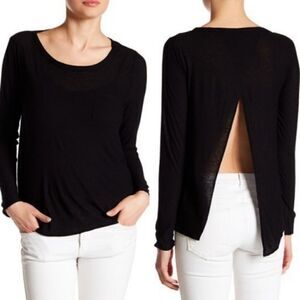 NWT Chaser Split Back Black Top - S